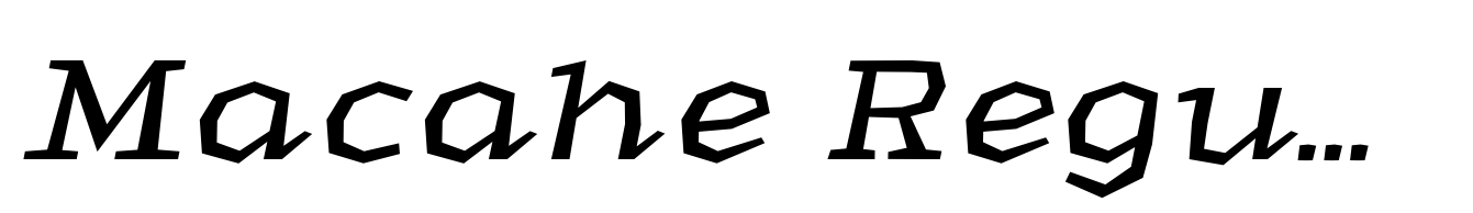 Macahe Regular Italic